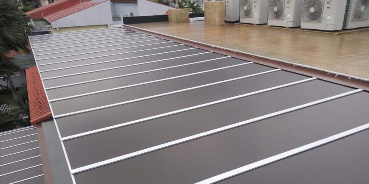 Aluminum composite panel roof