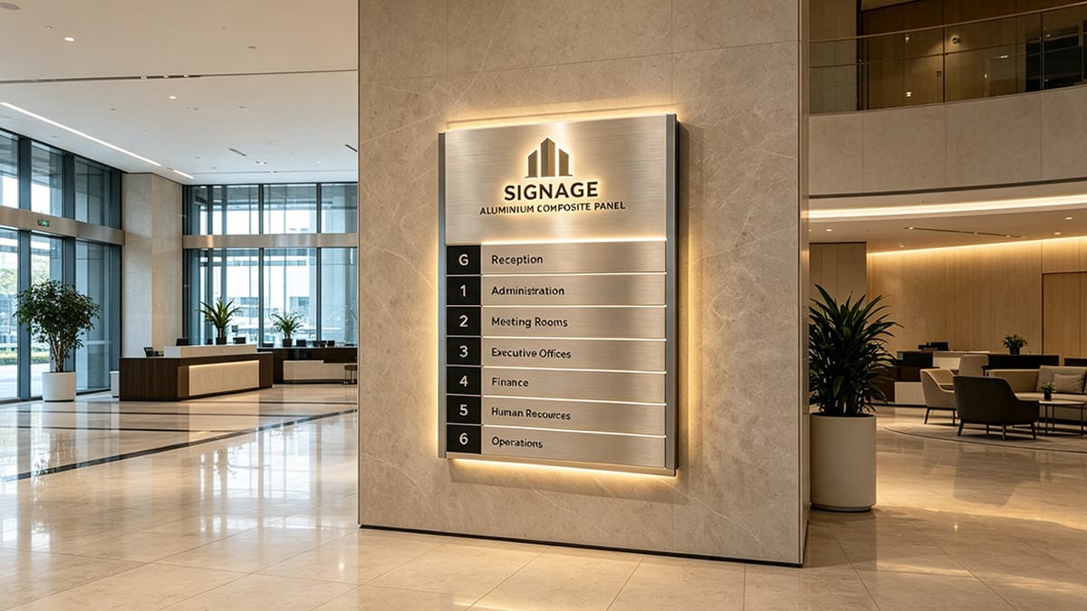 aluminium signage panel stand out