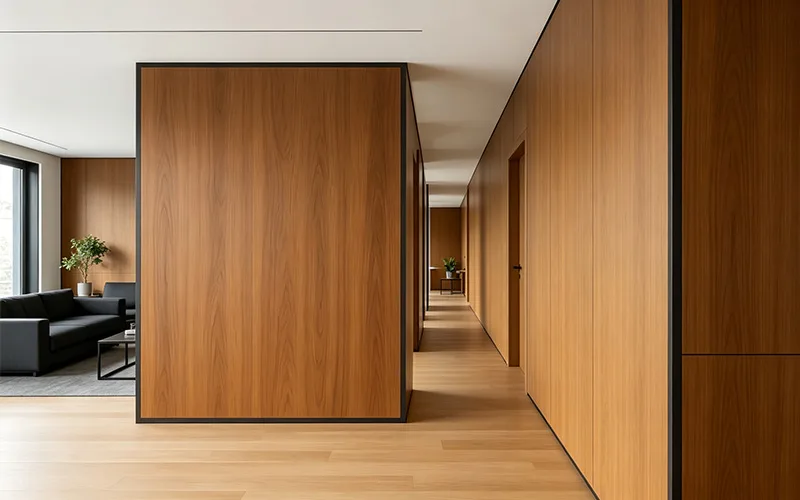 ACP wall panel application in an interior space