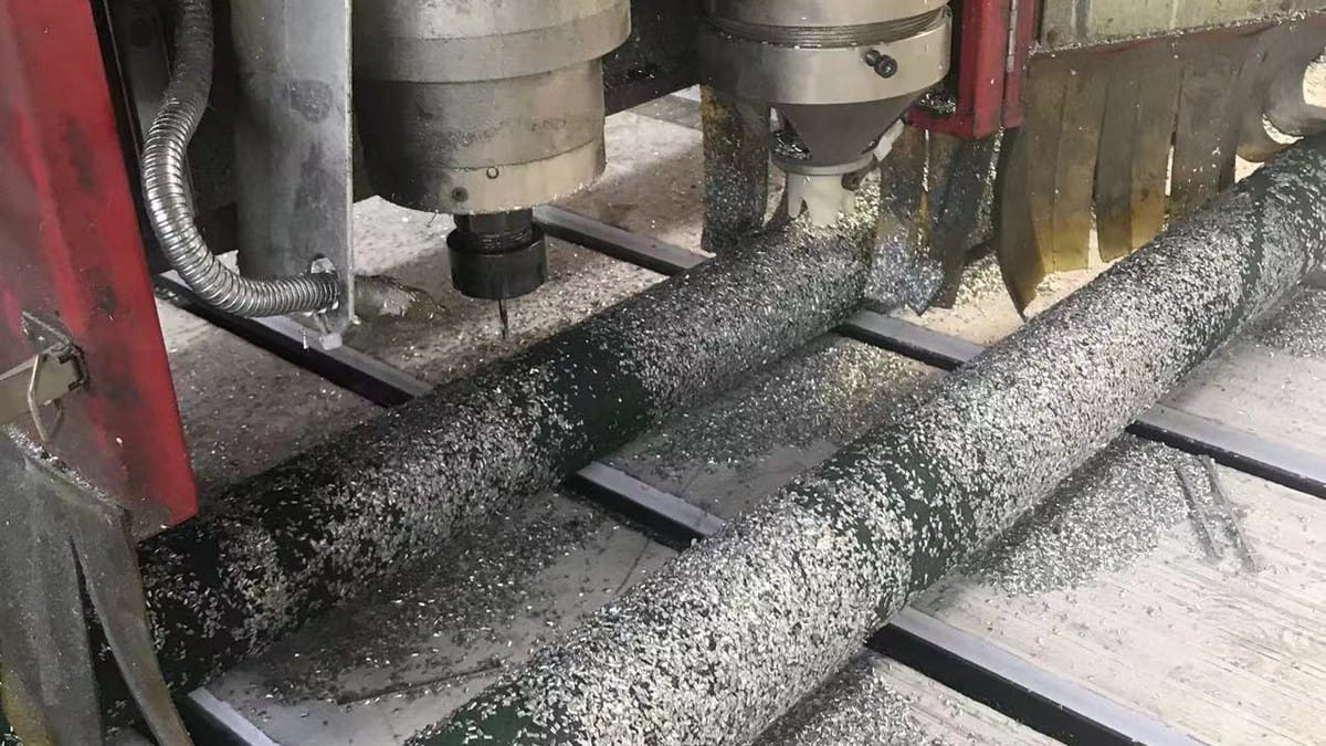 CNC routing tool processing aluminum composite panels