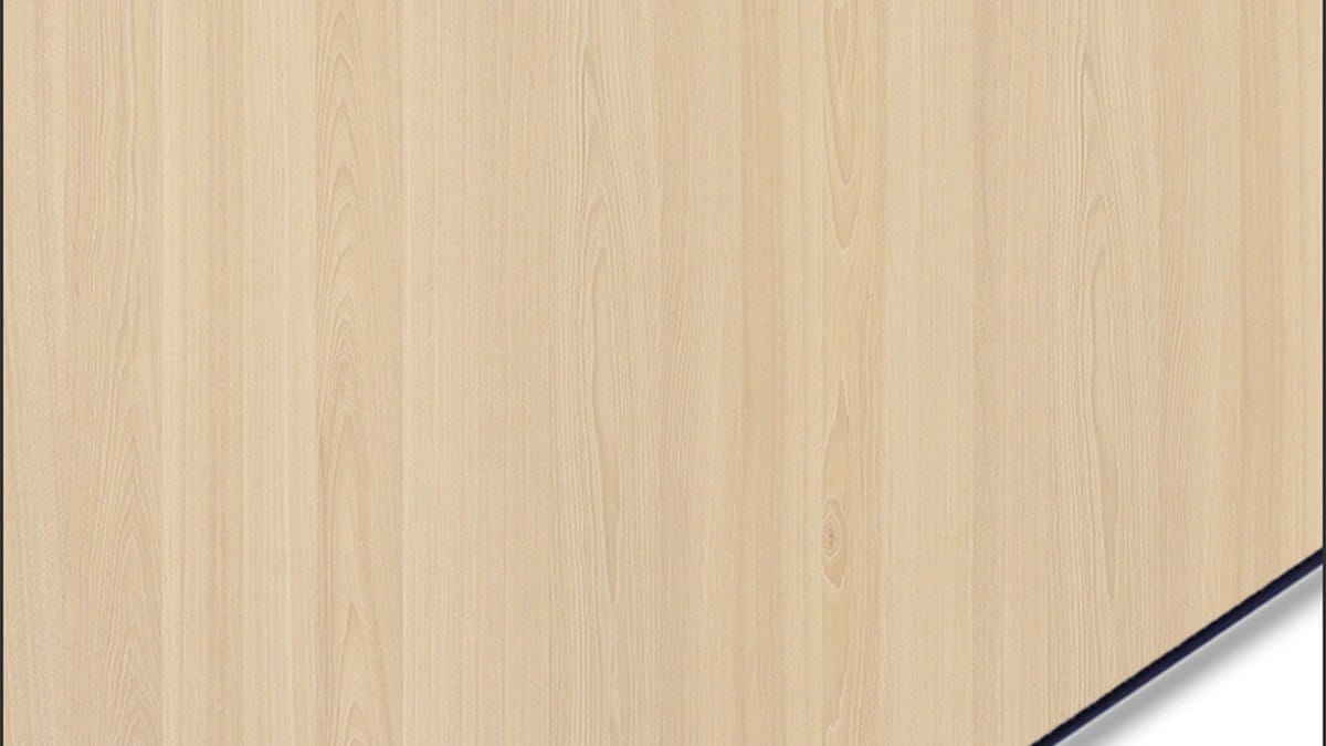 Light wood-finish ACP sheet considered for a decorative door face