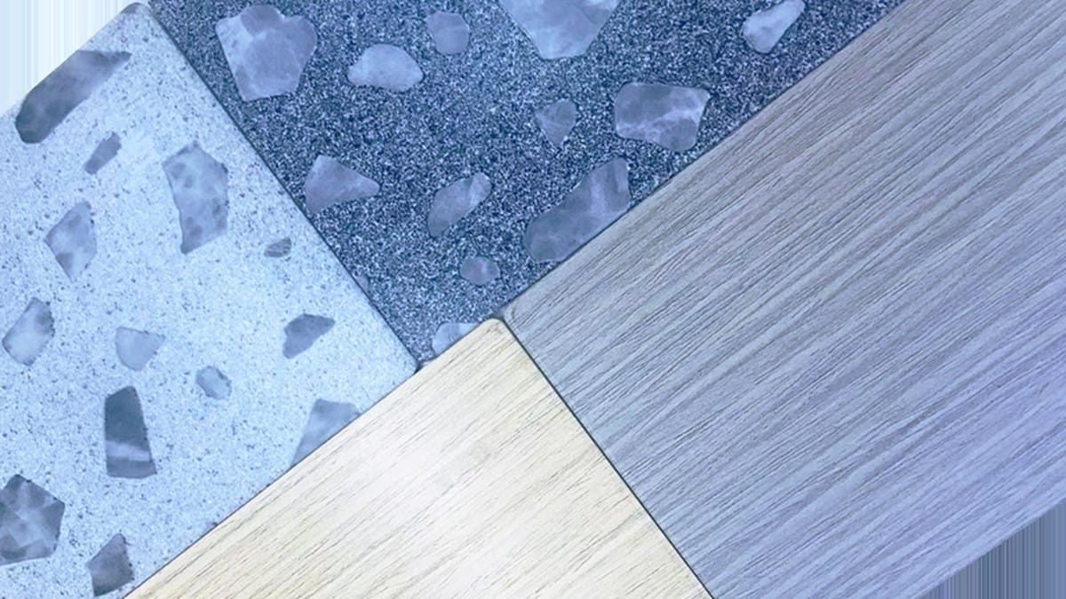 Decorative ACP finish examples including stone and wood patterns