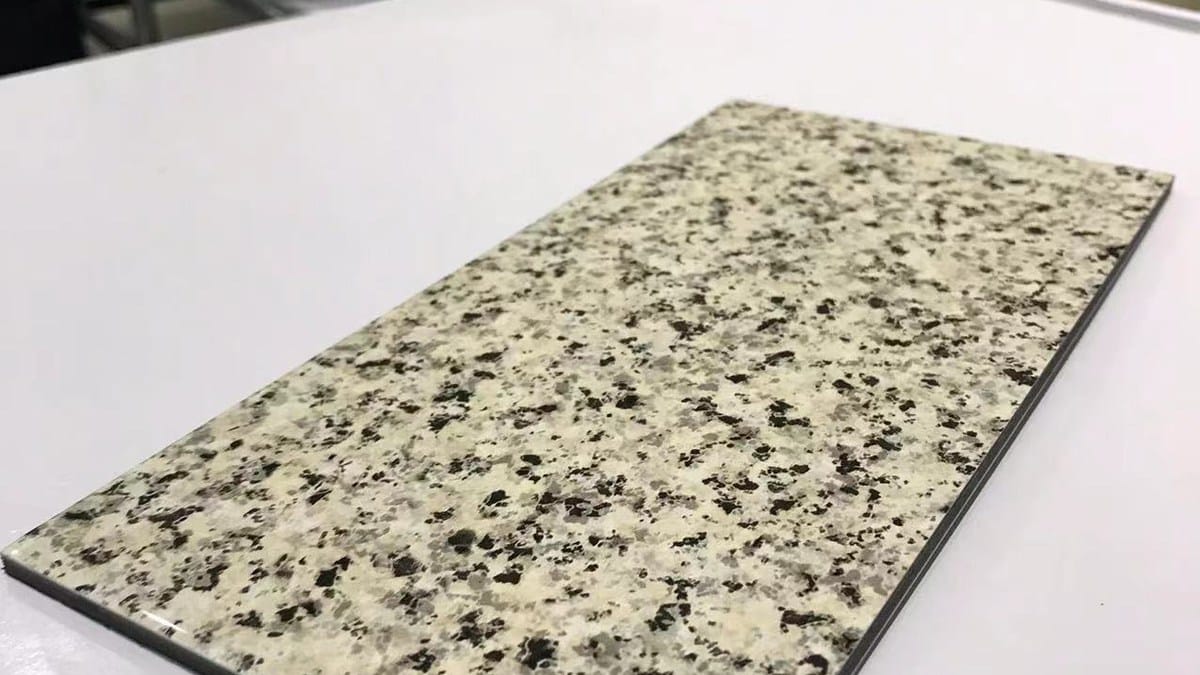 Real printed stone-finish ACP sample panel