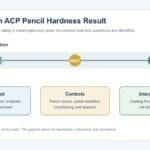 Schematic guide to interpreting ACP pencil hardness test results