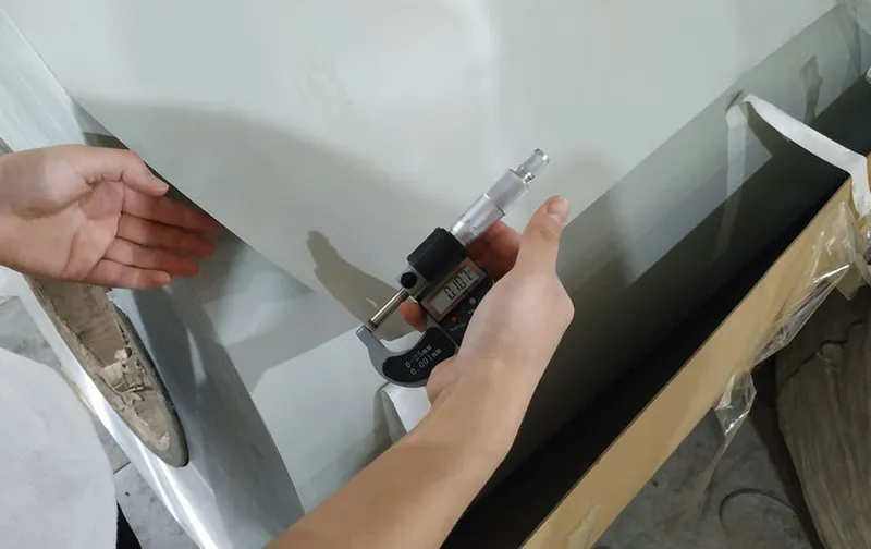 Incoming aluminium skin thickness inspection